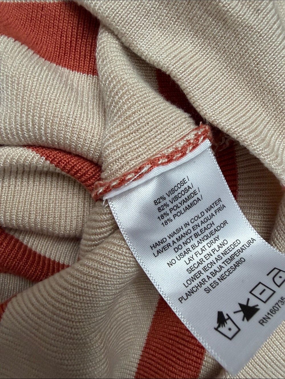 Burn Boot Camp oversized striped crewneck sweater contrasting colorblock xl - Picture 7 of 8